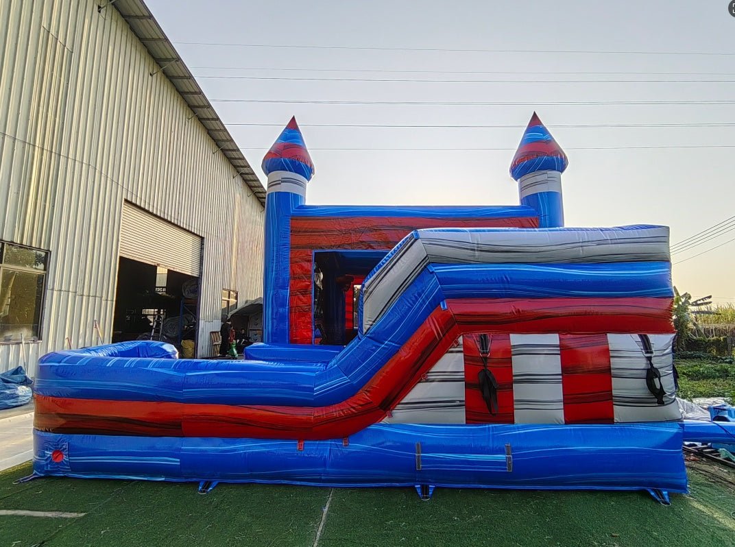 Baja Castle Epic Duo Commercial Inflatable Combo (Wet/Dry) - BounceWave Inflatable Sales