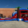 Baja Palms Dual Lane Commercial Inflatable Combo (Wet/Dry) - BounceWave Inflatable Sales