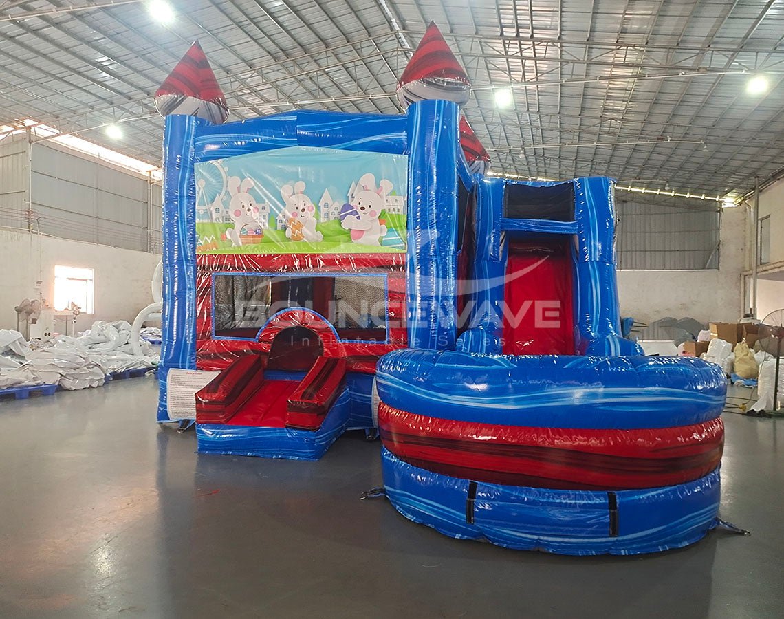 Baja Seasonal Sampler Commercial Right Side Inflatable Combo (Wet/Dry) - BounceWave Inflatable Sales