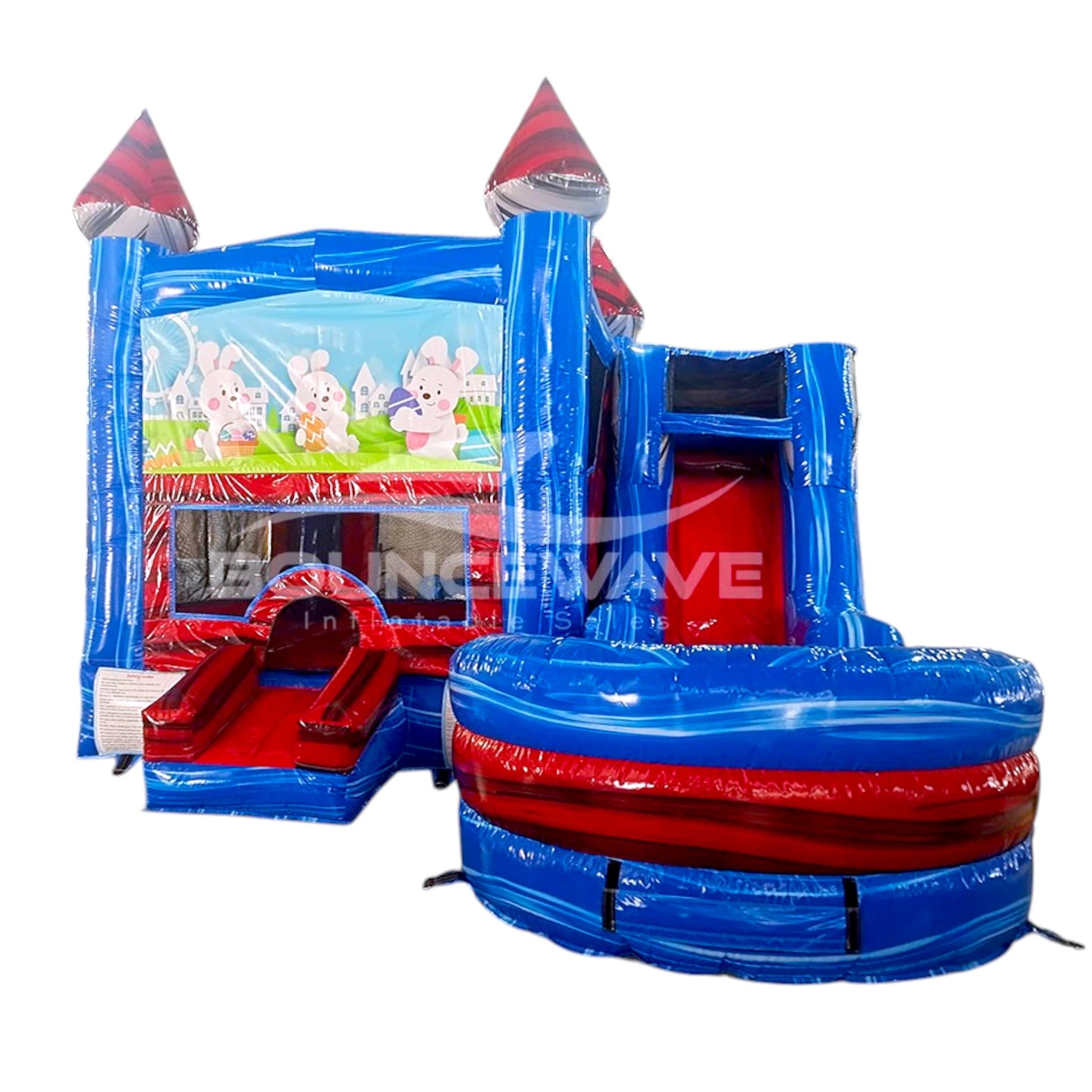 Baja Seasonal Sampler Commercial Right Side Inflatable Combo (Wet/Dry) - BounceWave Inflatable Sales