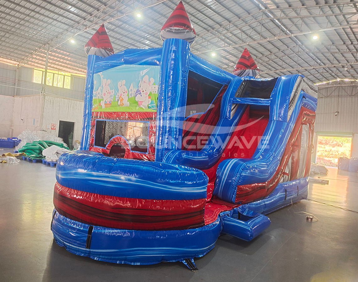 Baja Seasonal Sampler Commercial Right Side Inflatable Combo (Wet/Dry) - BounceWave Inflatable Sales