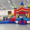 Carnival Dual Lane Commercial Inflatable Combo (Wet/Dry) - BounceWave Inflatable Sales