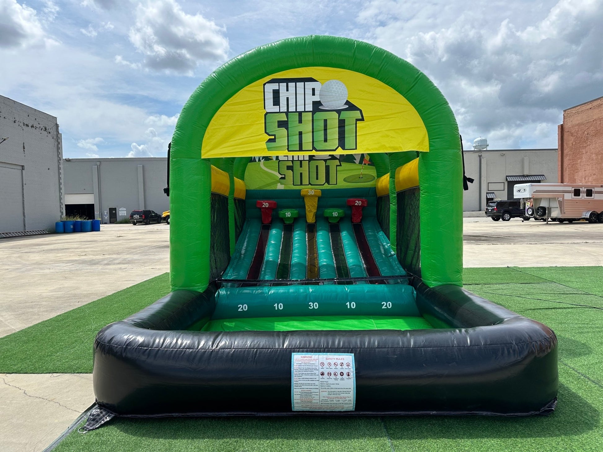 Chip Shot Commercial Interactive Inflatable Sports Game - BounceWave Inflatable Sales