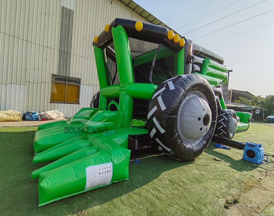 Combine Tractor Commercial Inflatable Combo (Wet/Dry) - BounceWave Inflatable Sales