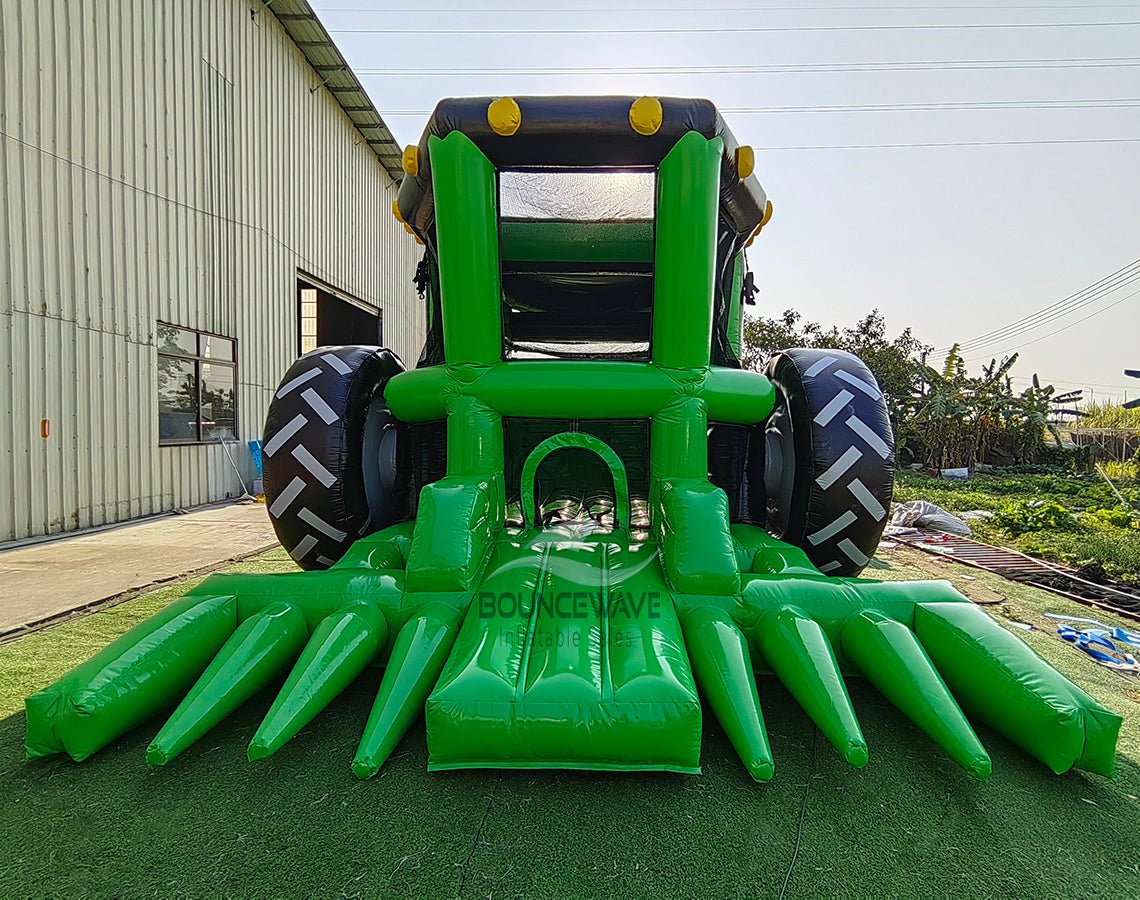 Combine Tractor Commercial Inflatable Combo (Wet/Dry) - BounceWave Inflatable Sales