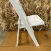 Commercial Grade White Resin Folding Chair - BounceWave Inflatable Sales