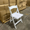 Commercial Grade White Resin Folding Chair - BounceWave Inflatable Sales