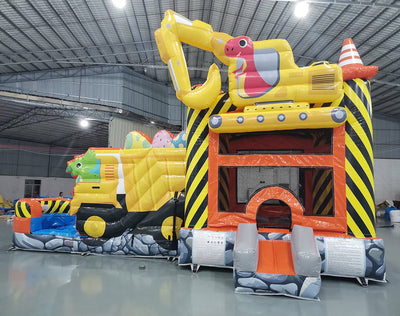 Dino - Struction Commercial Econo Inflatable Combo (Wet/Dry) - BounceWave Inflatable Sales