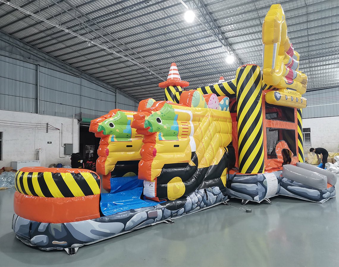 Dino - Struction Commercial Econo Inflatable Combo (Wet/Dry) - BounceWave Inflatable Sales