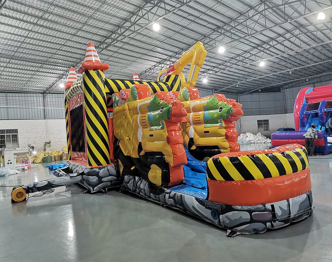 Dino - Struction Commercial Econo Inflatable Combo (Wet/Dry) - BounceWave Inflatable Sales