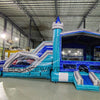 Euro Bahama Castle Dual Lane Commercial Inflatable Combo (Wet/Dry) - BounceWave Inflatable Sales