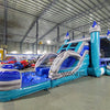 Euro Bahama Castle Dual Lane Commercial Inflatable Combo (Wet/Dry) - BounceWave Inflatable Sales