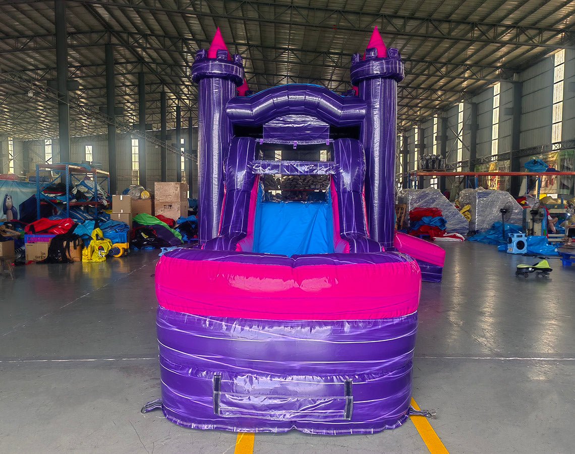 Euro Purple Palace Commercial Econo Inflatable Combo (Wet/Dry) - BounceWave Inflatable Sales