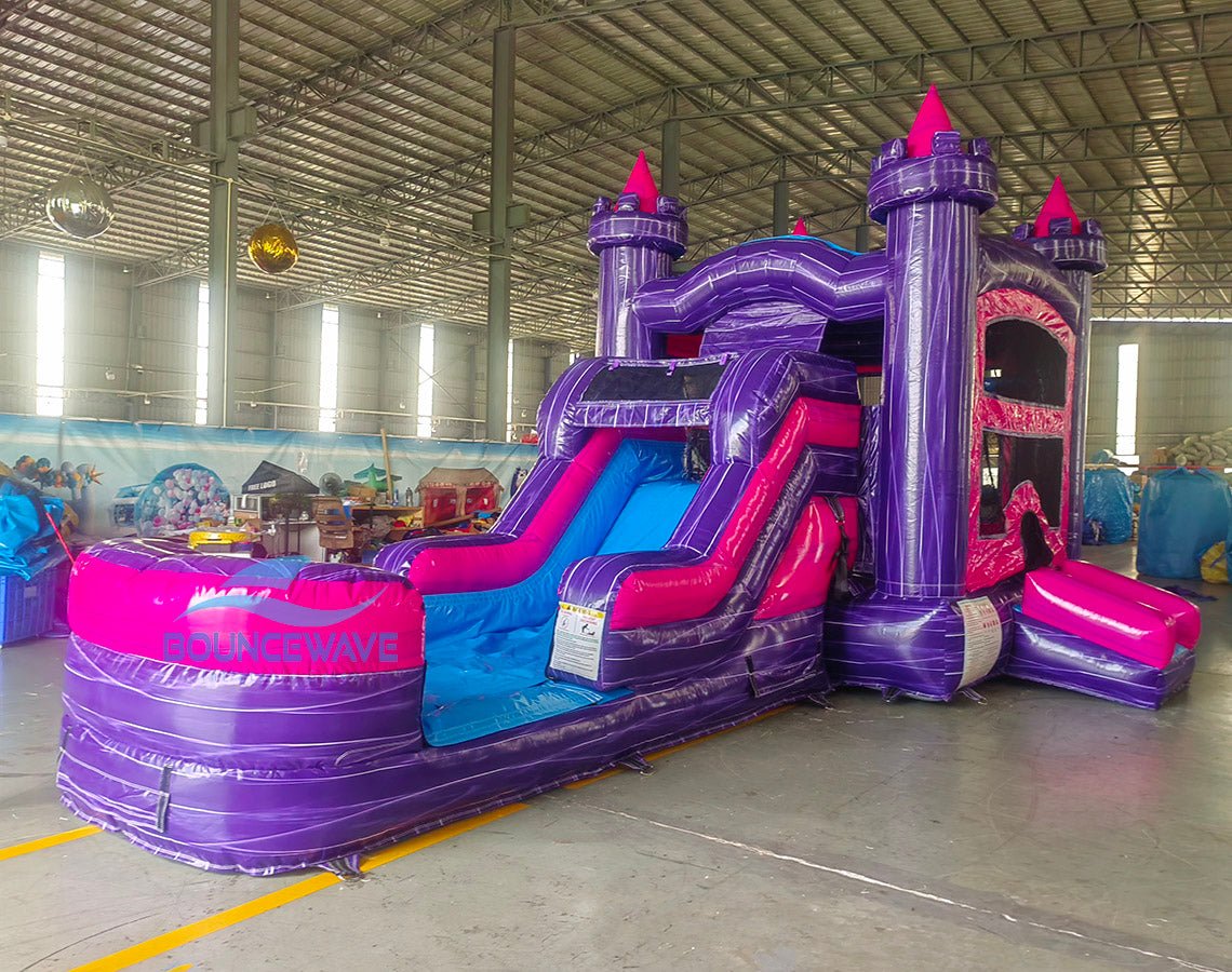 Euro Purple Palace Commercial Econo Inflatable Combo (Wet/Dry) - BounceWave Inflatable Sales