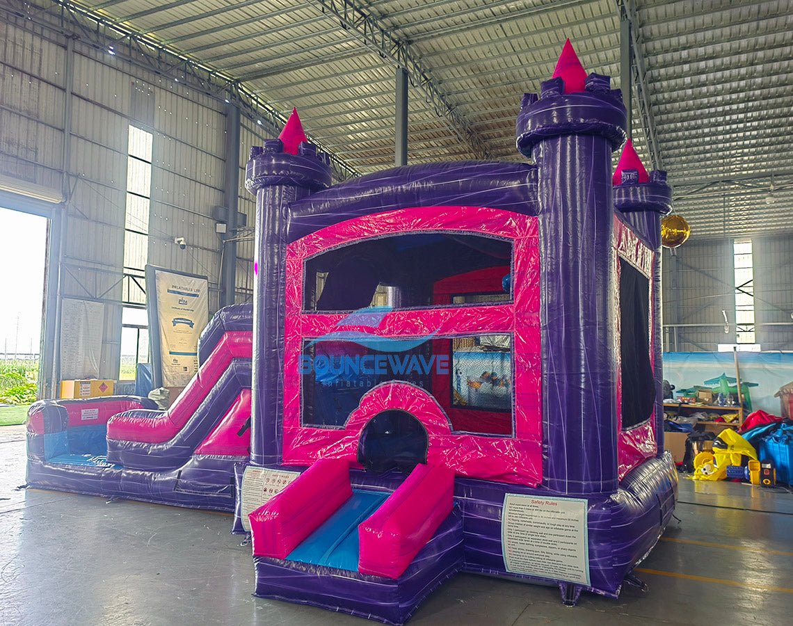 Euro Purple Palace Commercial Econo Inflatable Combo (Wet/Dry) - BounceWave Inflatable Sales