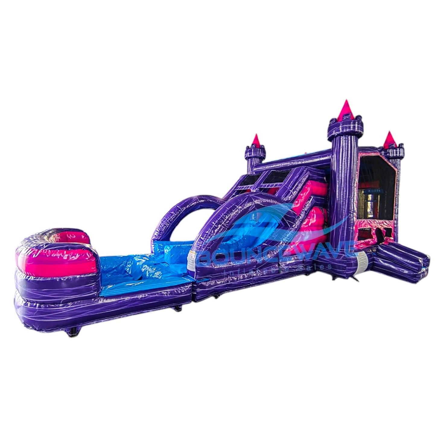 Euro Purple Palace Dual Lane Commercial Inflatable Combo (Wet/Dry) - BounceWave Inflatable Sales