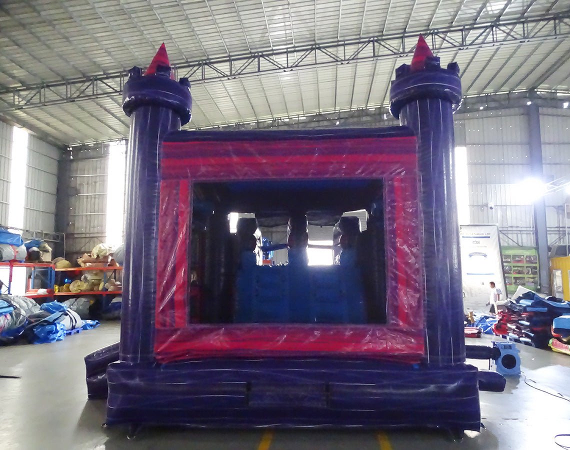 Euro Purple Palace Dual Lane Commercial Inflatable Combo (Wet/Dry) - BounceWave Inflatable Sales