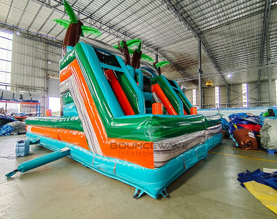 Fiji Falls Double Dash Splash Inflatable Obstacle Course - BounceWave Inflatable Sales