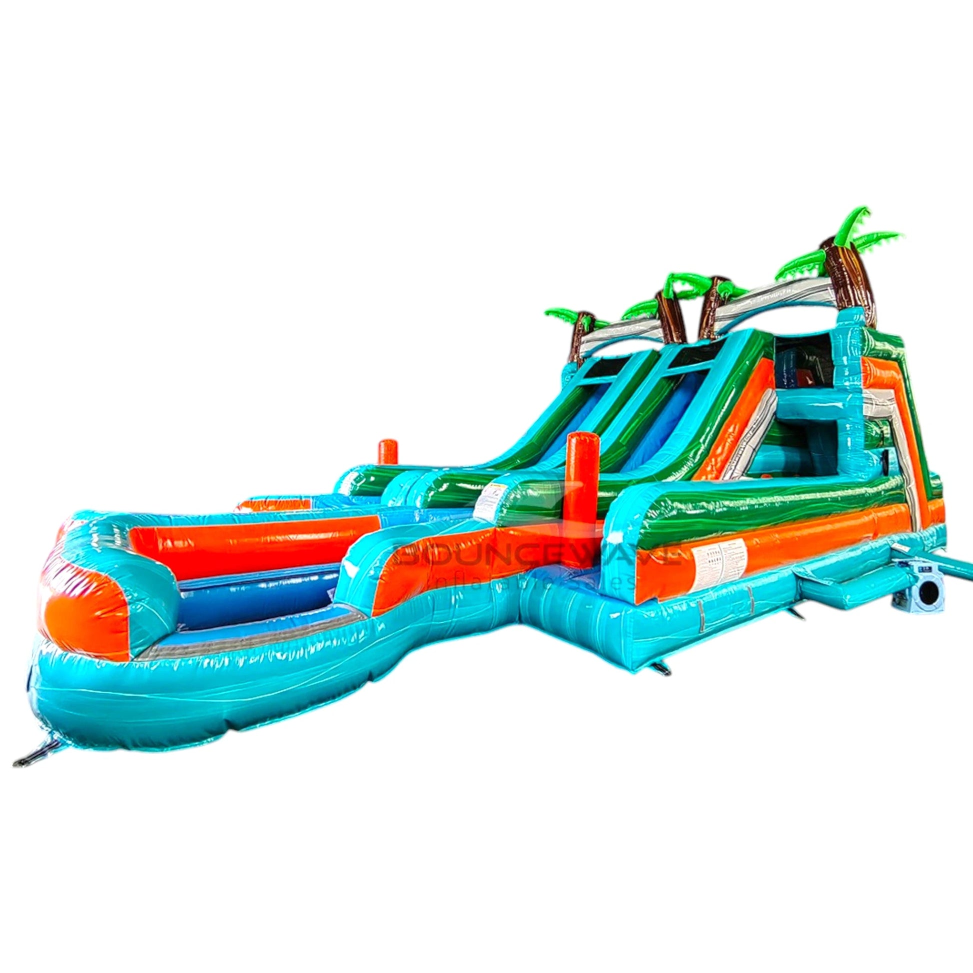 Fiji Falls Double Dash Splash Inflatable Obstacle Course - BounceWave Inflatable Sales