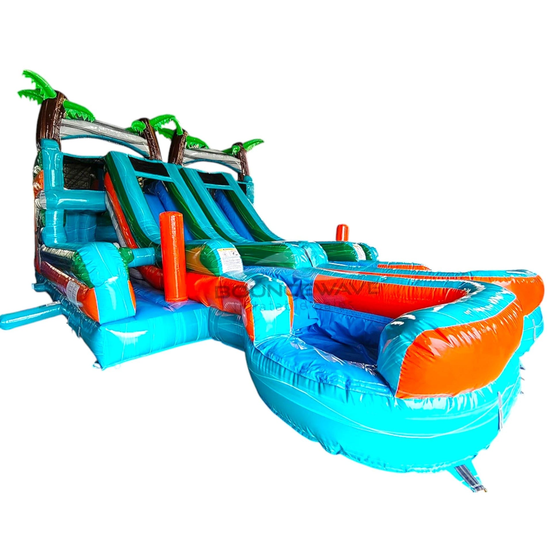 Fiji Falls Double Dash Splash Inflatable Obstacle Course - BounceWave Inflatable Sales