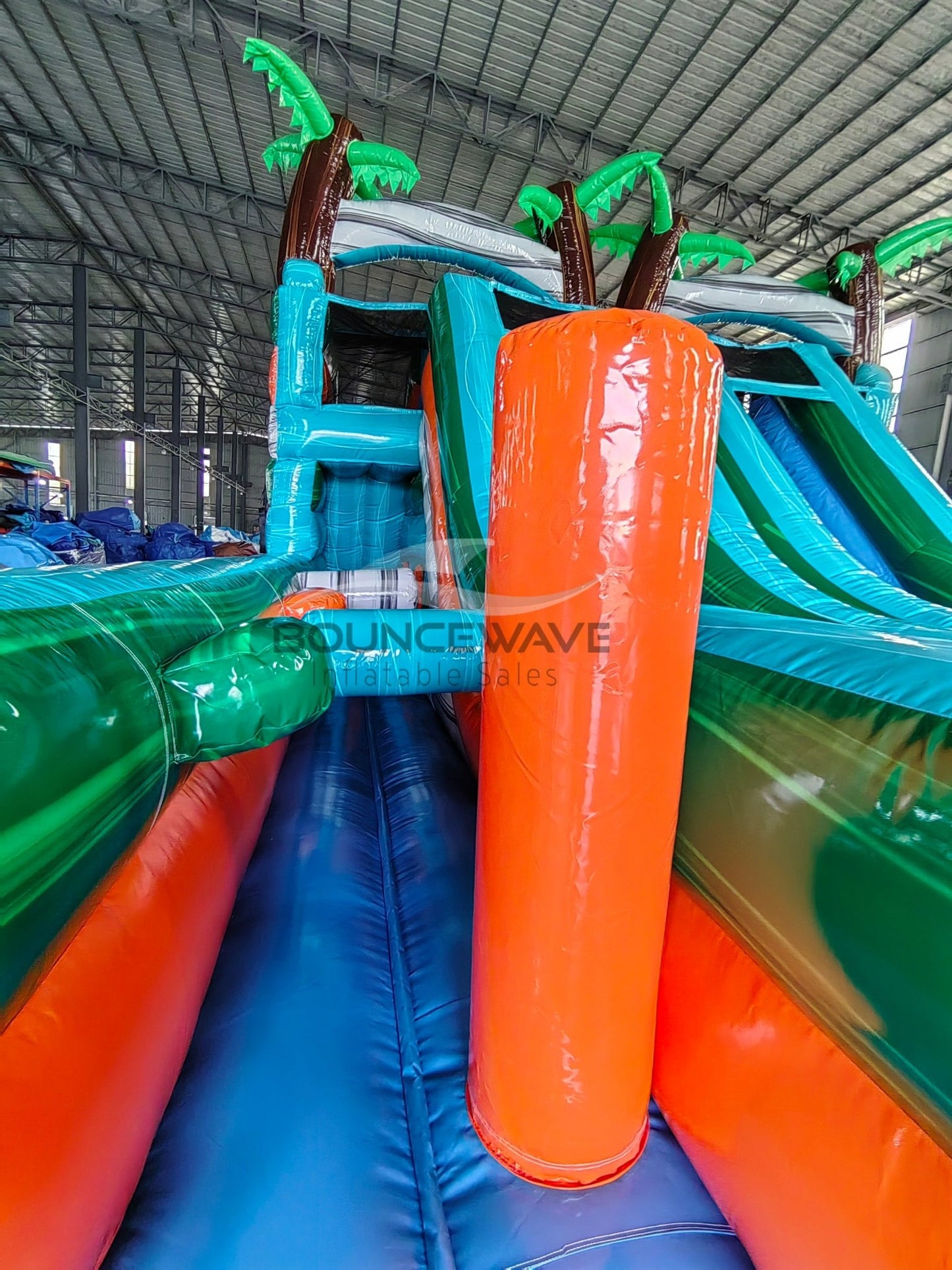 Fiji Falls Double Dash Splash Inflatable Obstacle Course - BounceWave Inflatable Sales