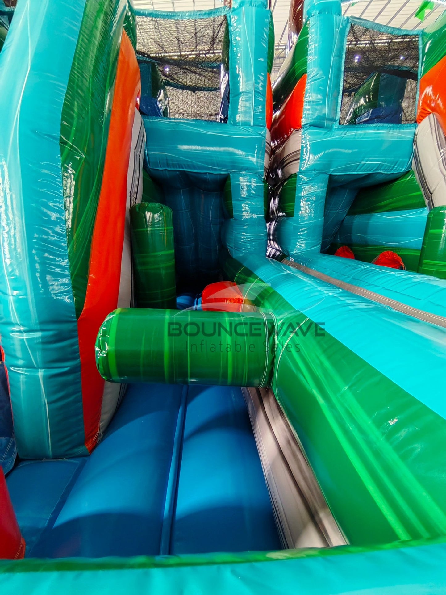 Fiji Falls Double Dash Splash Inflatable Obstacle Course - BounceWave Inflatable Sales