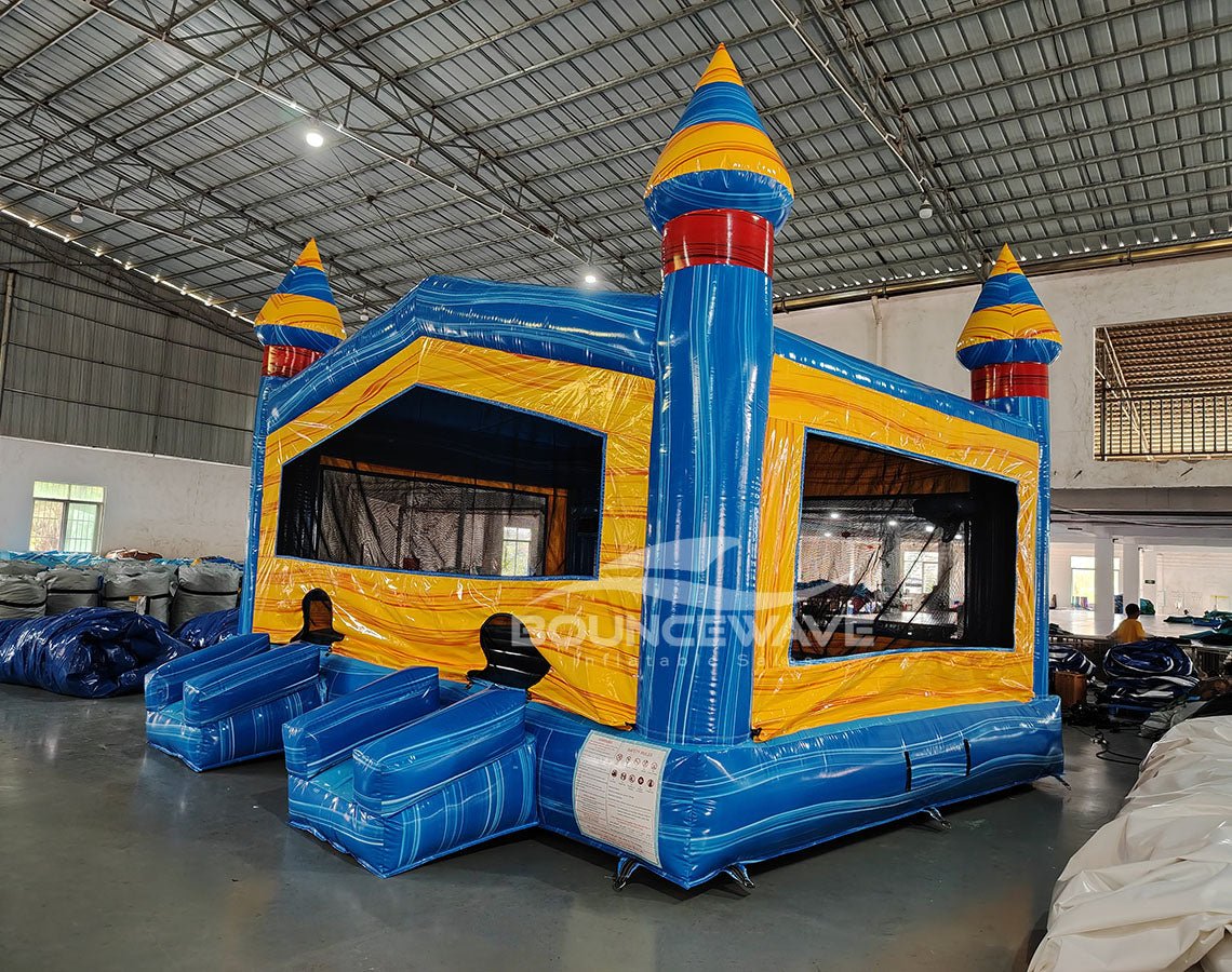 Fire & Ice Castle XL Commercial Grade Bounce House - BounceWave Inflatable Sales