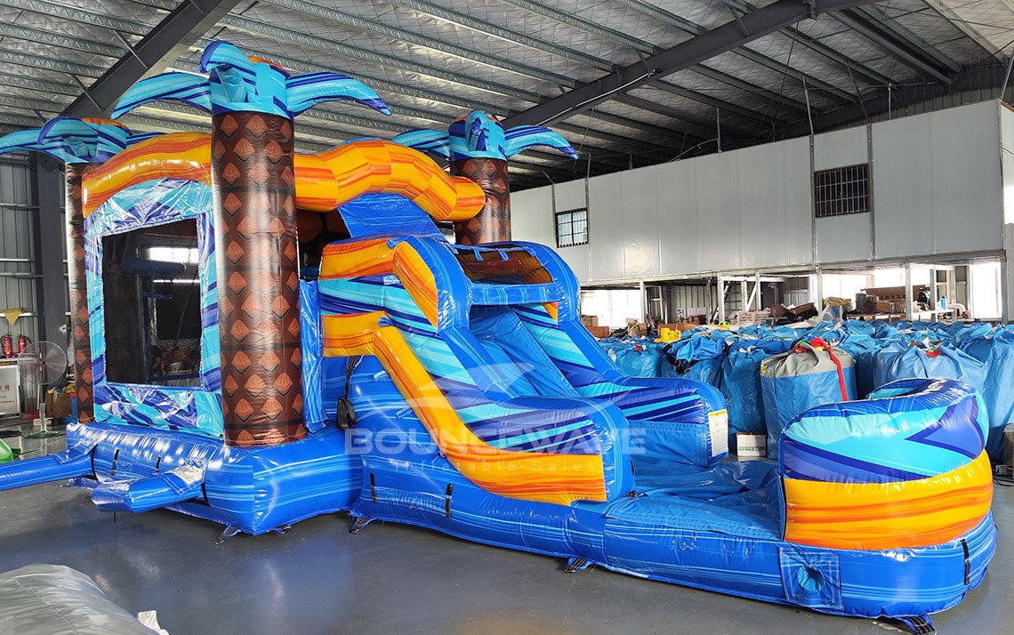 Flashpoint Falls Commercial Econo Inflatable Combo (Wet/Dry) - BounceWave Inflatable Sales