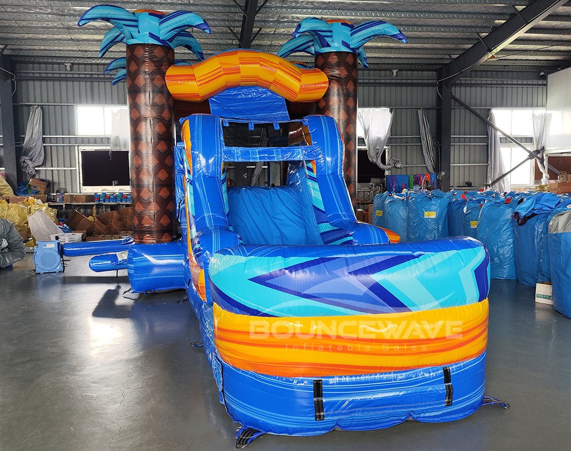 Flashpoint Falls Commercial Econo Inflatable Combo (Wet/Dry) - BounceWave Inflatable Sales