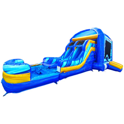 Flashpoint Mega Dome Dual Lane Commercial Inflatable Combo (Wet/Dry) - BounceWave Inflatable Sales