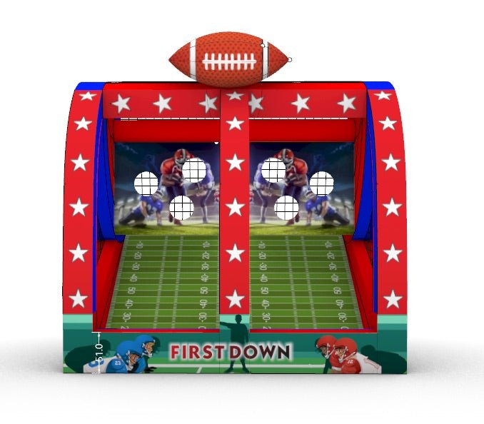 Football Toss Commercial Interactive Inflatable Game - BounceWave Inflatable Sales