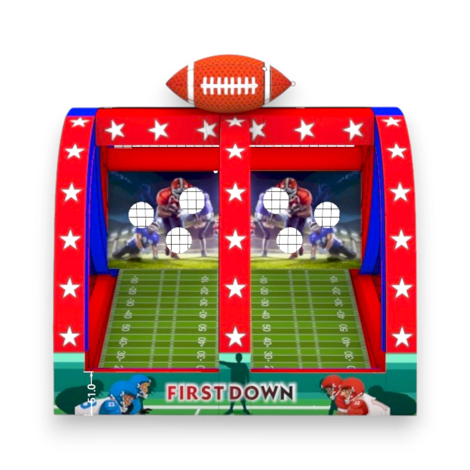 Football Toss Commercial Interactive Inflatable Game - BounceWave Inflatable Sales