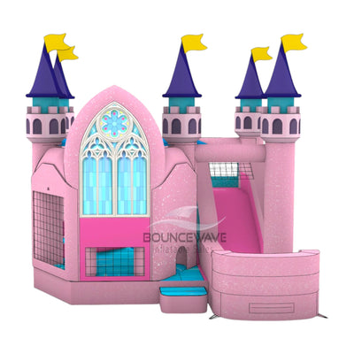 Grand Royal Castle Party Palace Commercial Inflatable Combo (Wet/Dry) - BounceWave Inflatable Sales