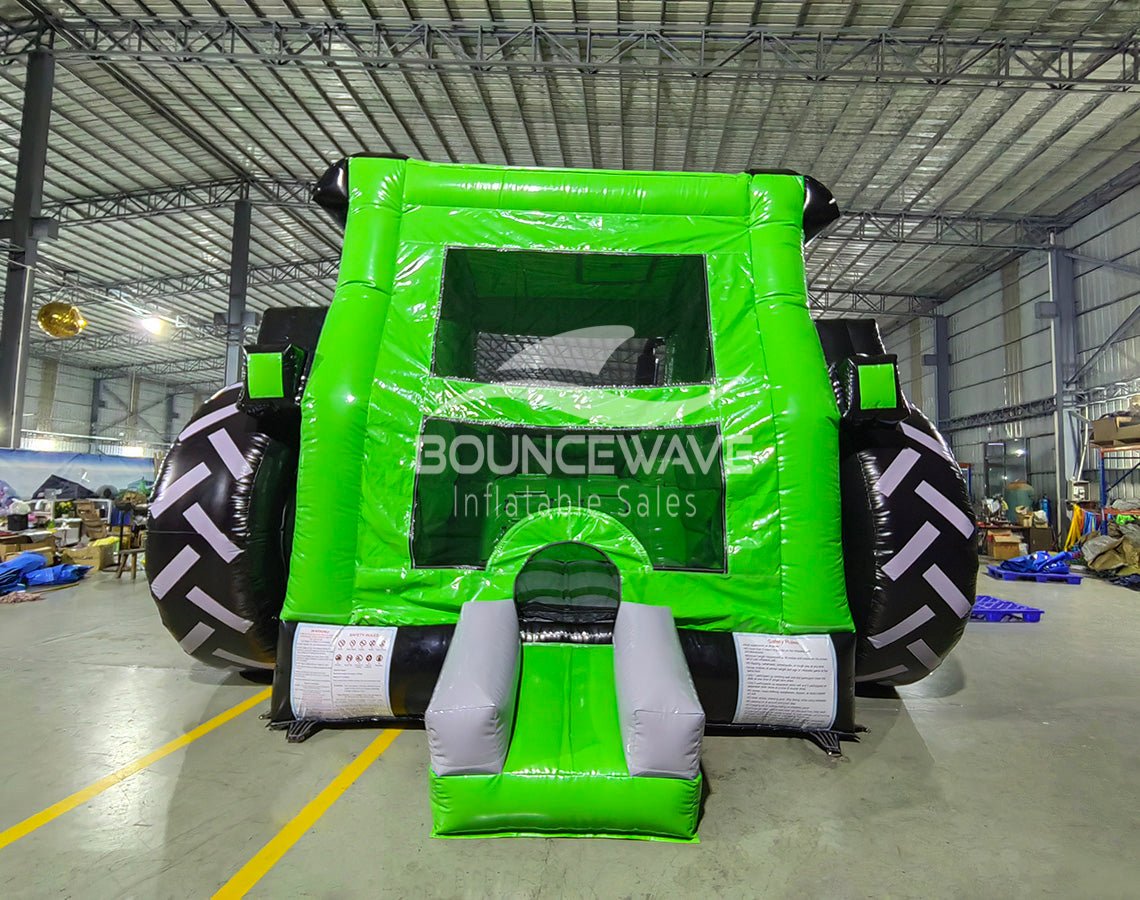 Green Tractor Commercial Inflatable Combo (Wet/Dry) - BounceWave Inflatable Sales