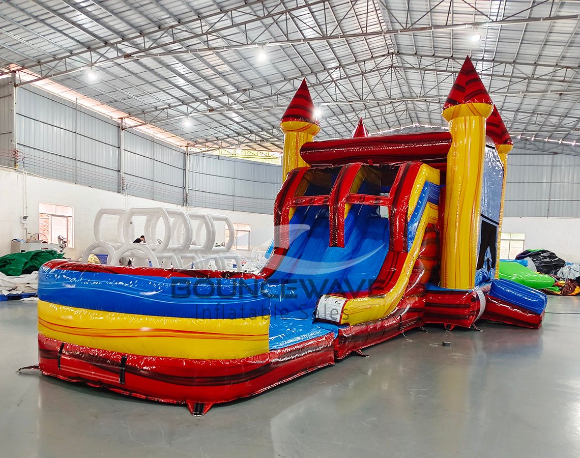 Heatwave Dual Lane Commercial Inflatable Panel Combo (Wet/Dry) - BounceWave Inflatable Sales