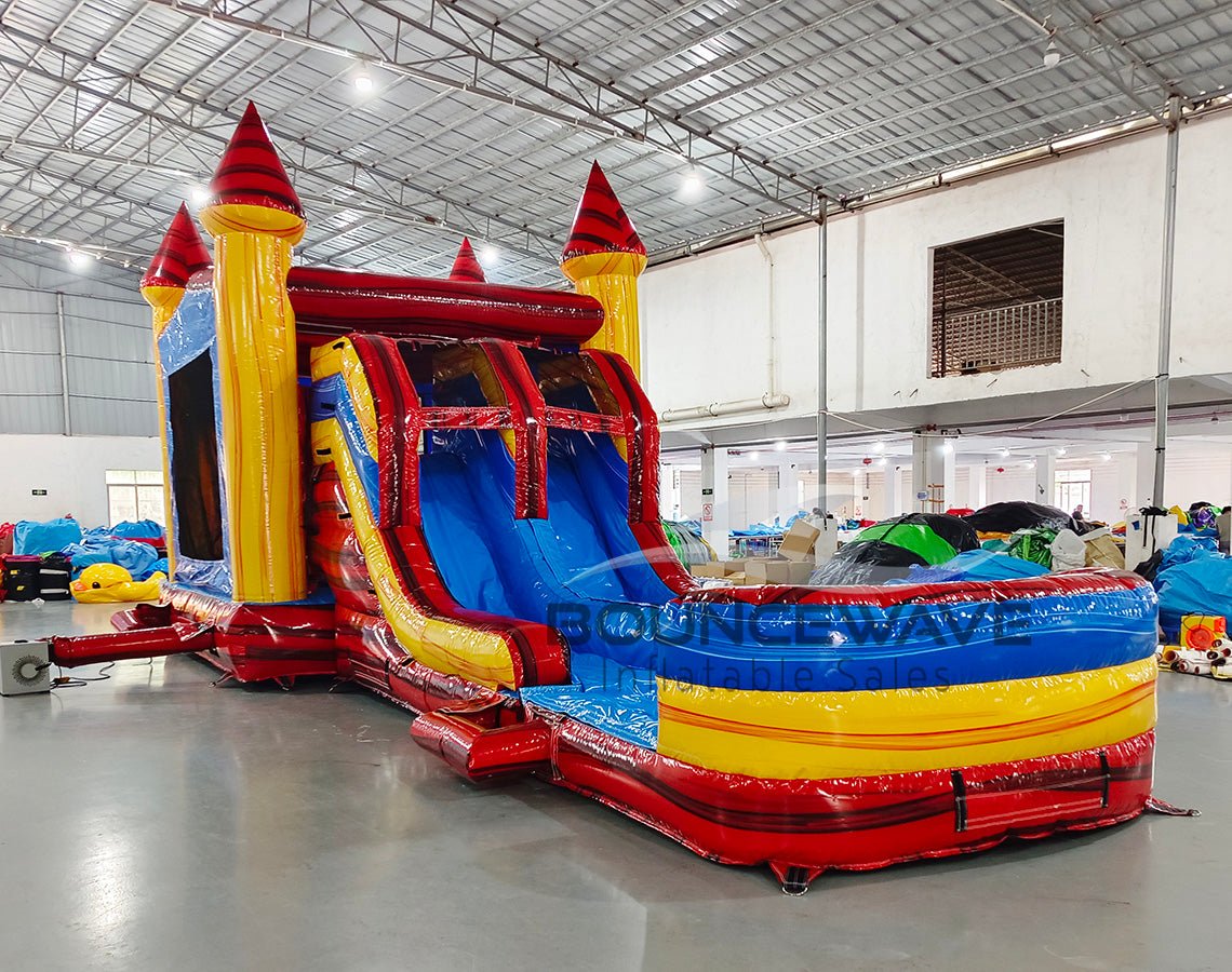 Heatwave Dual Lane Commercial Inflatable Panel Combo (Wet/Dry) - BounceWave Inflatable Sales