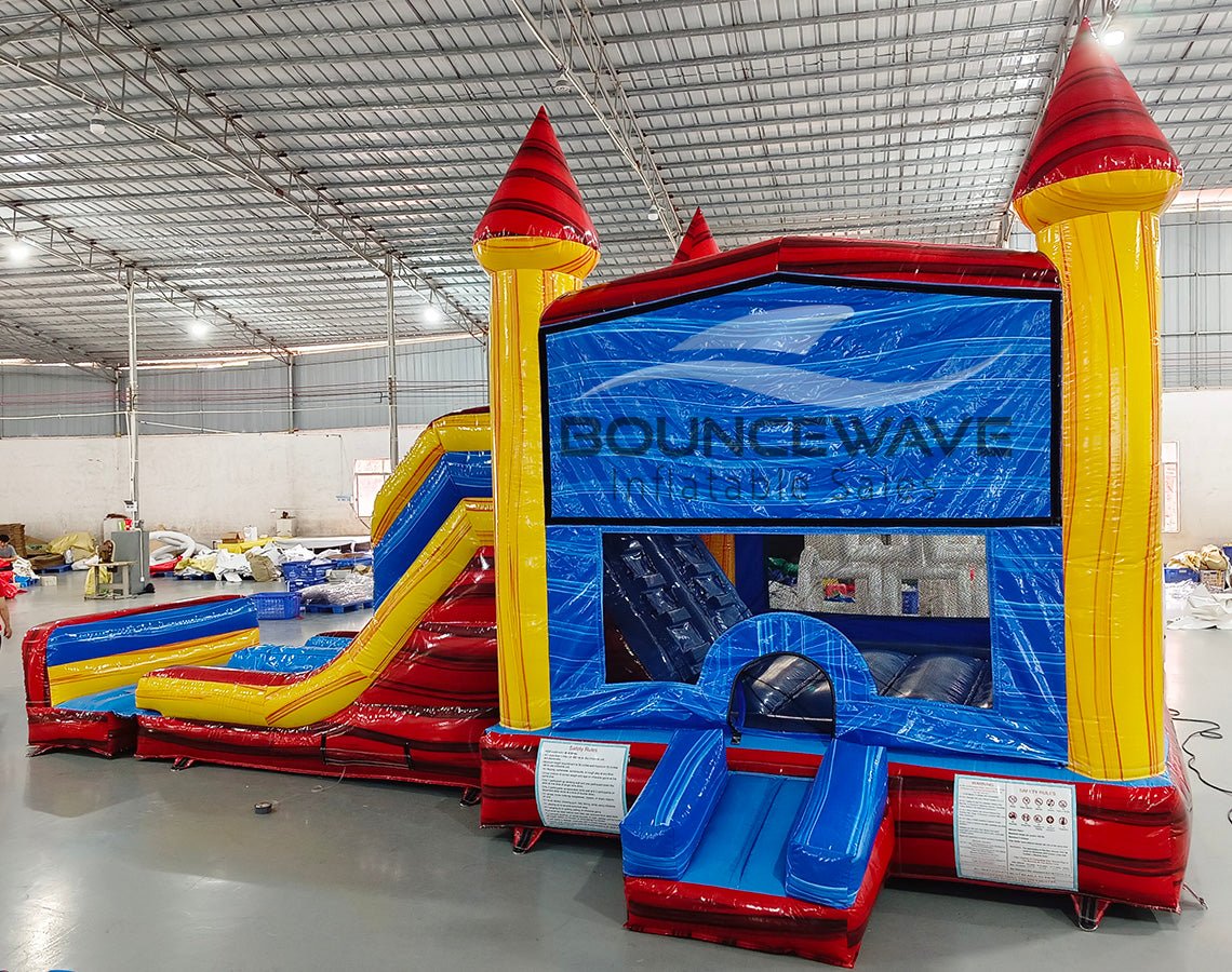 Heatwave Dual Lane Commercial Inflatable Panel Combo (Wet/Dry) - BounceWave Inflatable Sales