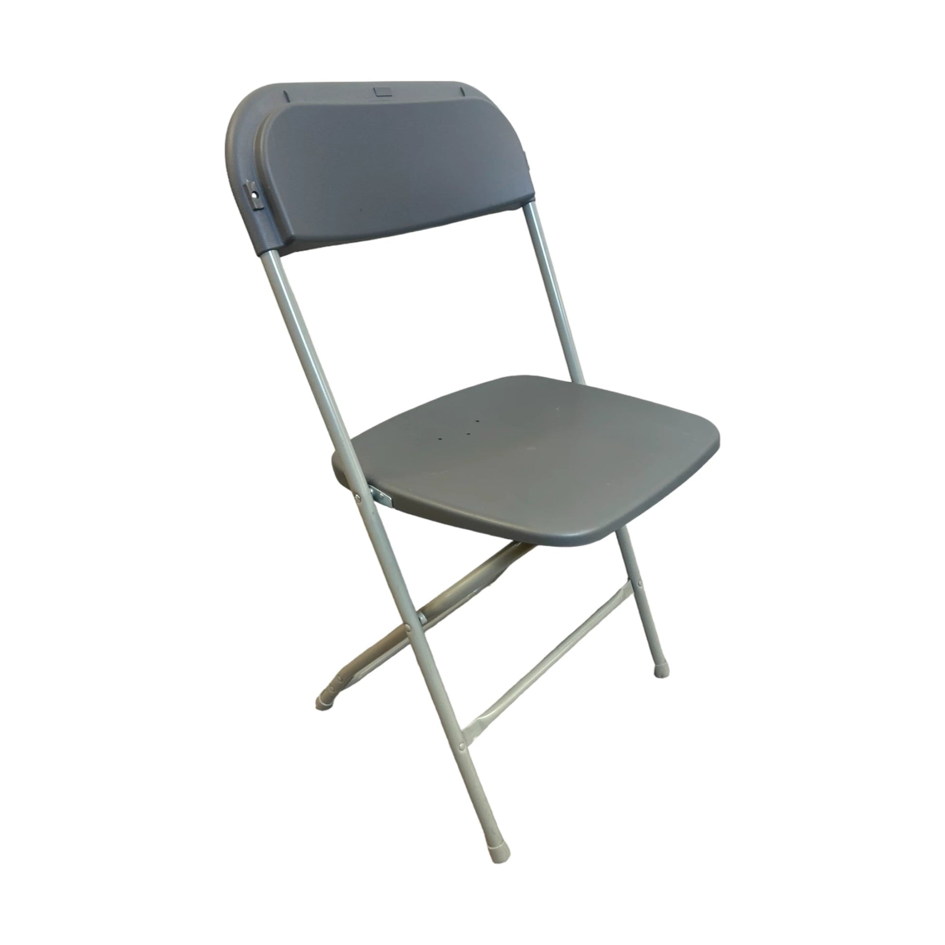 Heavy Duty Gray Plastic Folding Chair - BounceWave Inflatable Sales