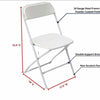 Heavy Duty White Plastic Folding Chair - BounceWave Inflatable Sales