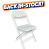 Heavy Duty White Plastic Folding Chair - BounceWave Inflatable Sales