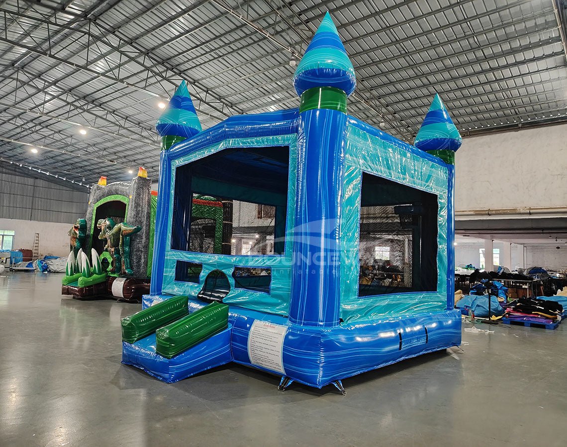 Island Drop Castle Commercial Grade Bounce House - BounceWave Inflatable Sales