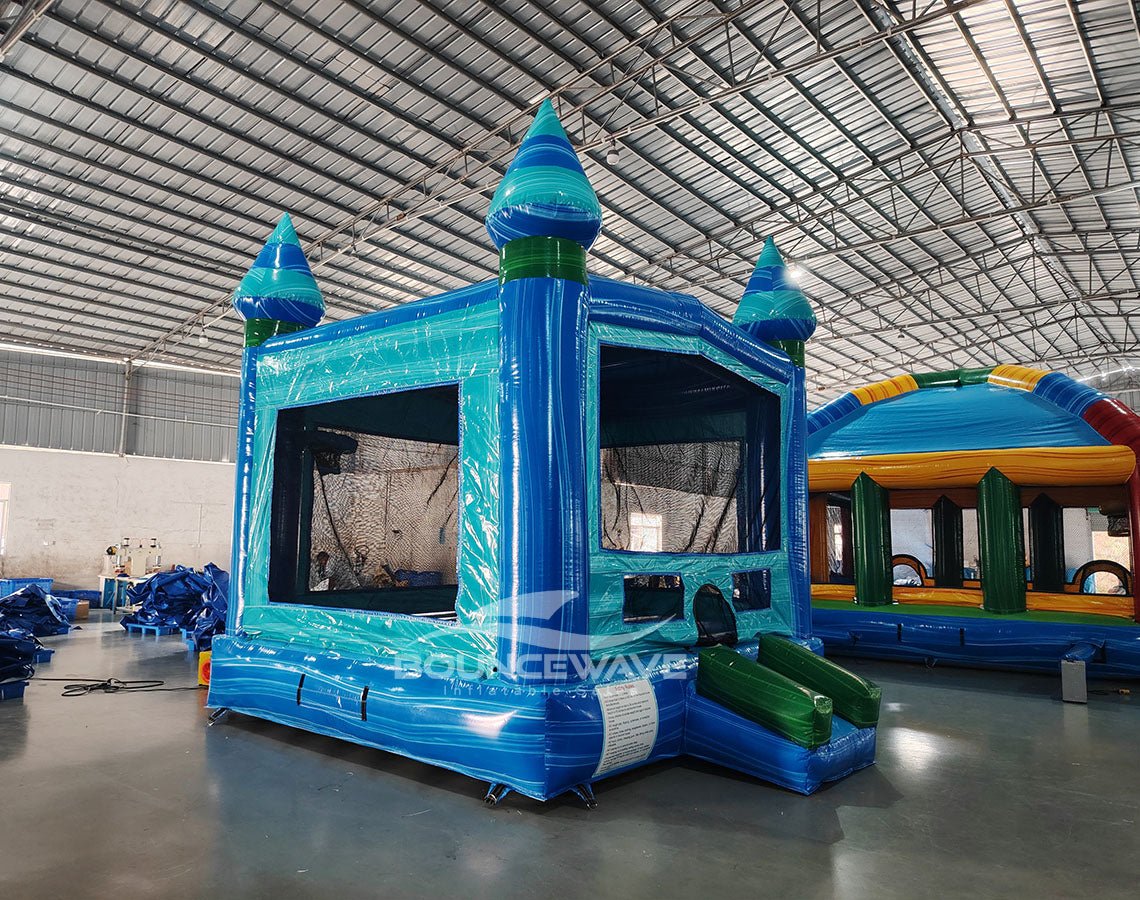 Island Drop Castle Commercial Grade Bounce House - BounceWave Inflatable Sales