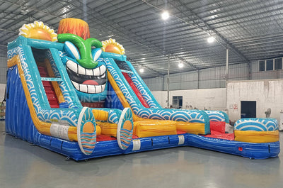 Kona Falls Lagoon Commercial Inflatable Water Slide - BounceWave Inflatable Sales