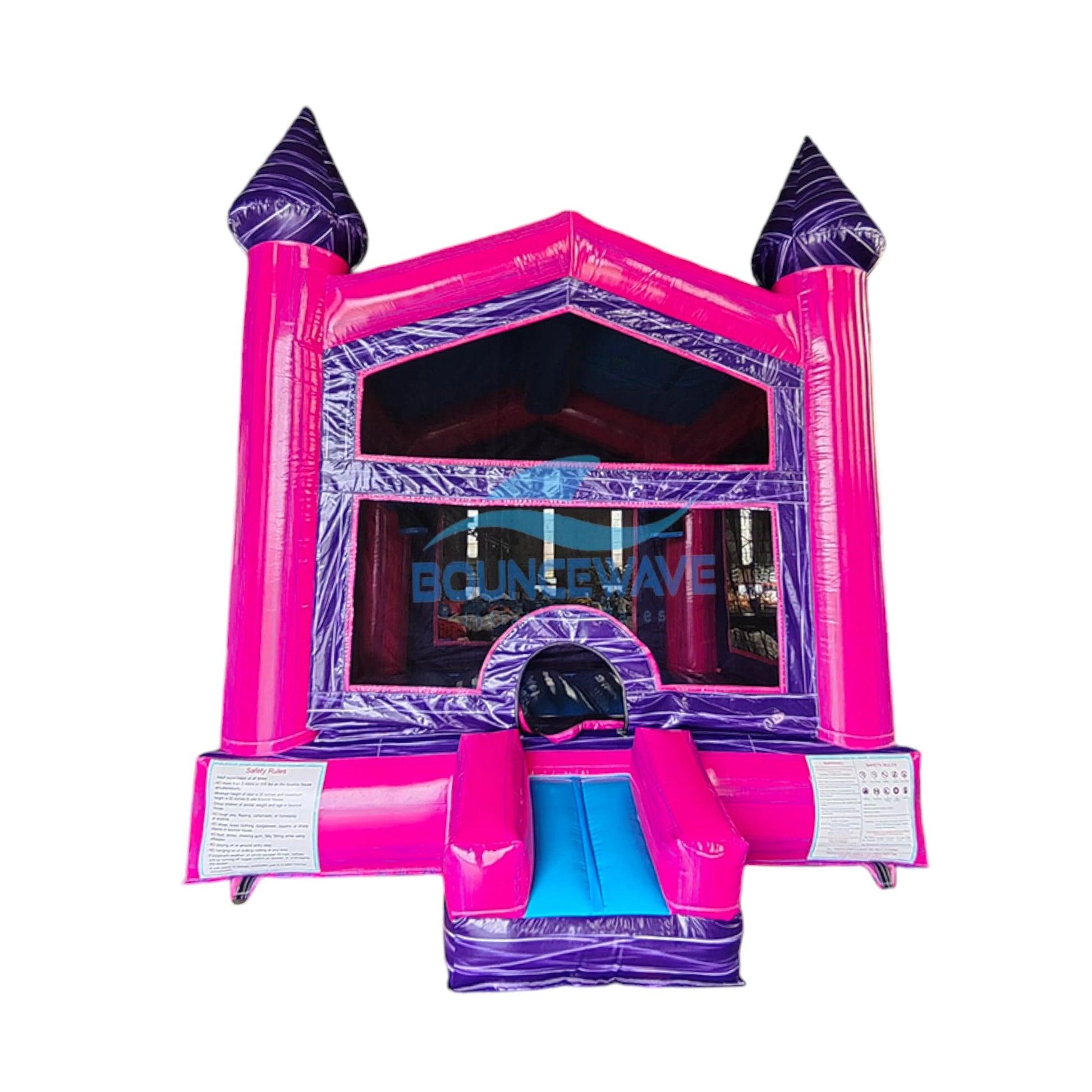 Marble Pink Commercial Grade Bounce House - BounceWave Inflatable Sales