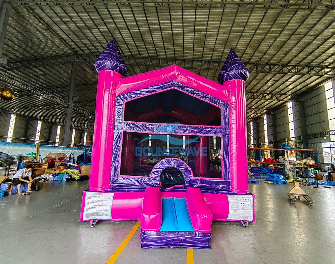 Marble Pink Commercial Grade Bounce House - BounceWave Inflatable Sales