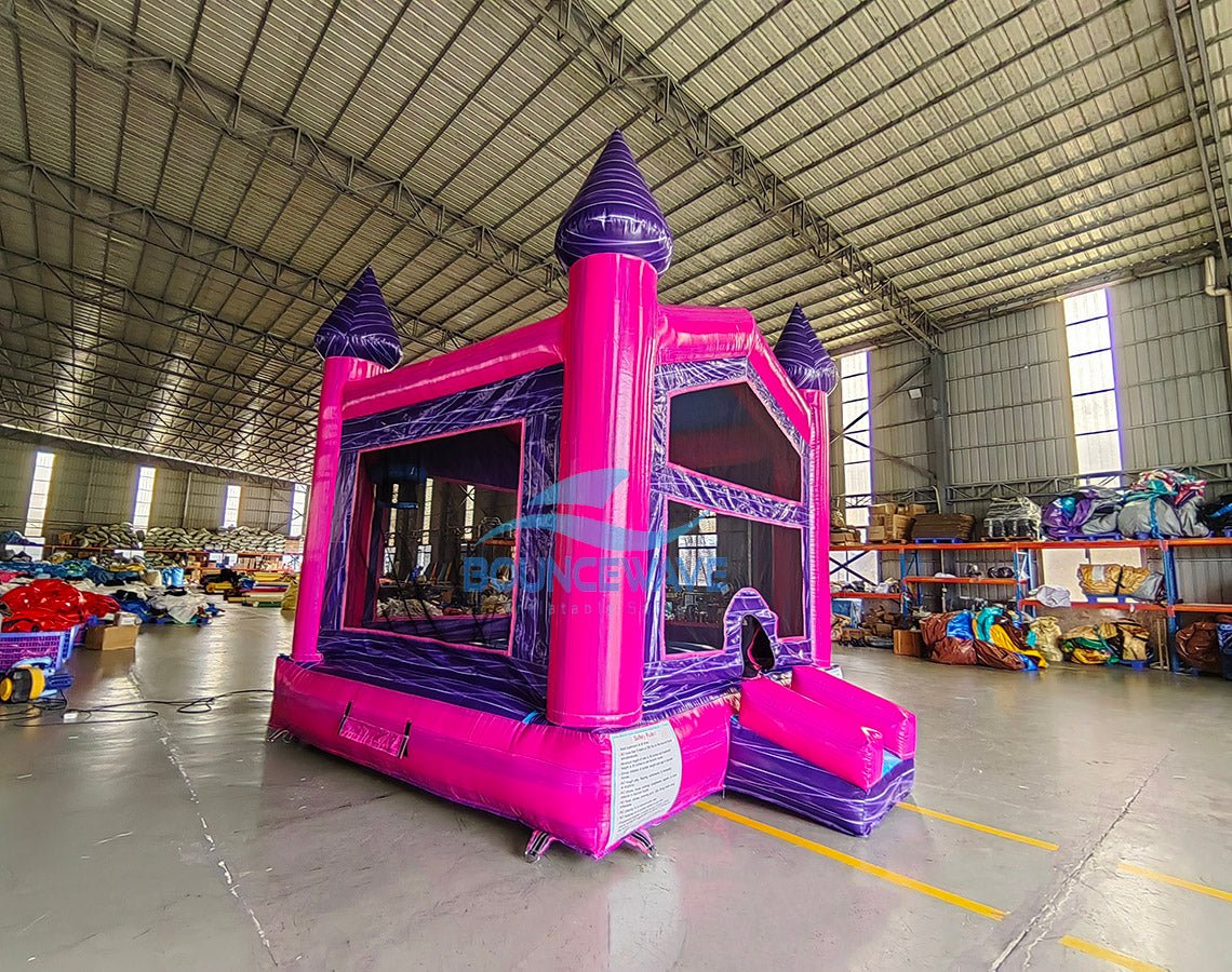 Marble Pink Commercial Grade Bounce House - BounceWave Inflatable Sales