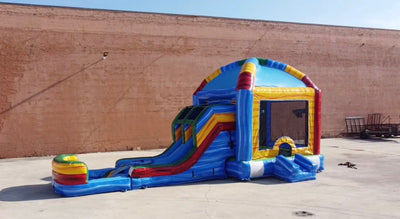 Mega Dome Dual Lane Commercial Inflatable Combo (Wet/Dry) - BounceWave Inflatable Sales