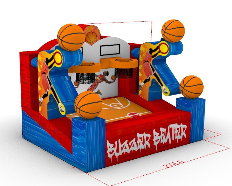 Mini Buzzer Beater Basketball Commercial Inflatable Game - BounceWave Inflatable Sales