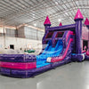 Pink & Purple Dual Lane Commercial Inflatable Panel Combo (Wet/Dry) - BounceWave Inflatable Sales