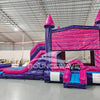 Pink & Purple Dual Lane Commercial Inflatable Panel Combo (Wet/Dry) - BounceWave Inflatable Sales